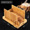 Bamboo Bread Slicer with High-Grade Stainless Steel Knife – Adjustable