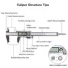 Digital Caliper, 0-150mm / 0-6" Metric Inch Conversion Depth Gauge