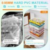 Stuffygreenus 6 Pcs Clear Hard Zipper Case Hard-Sided Premium Storage
