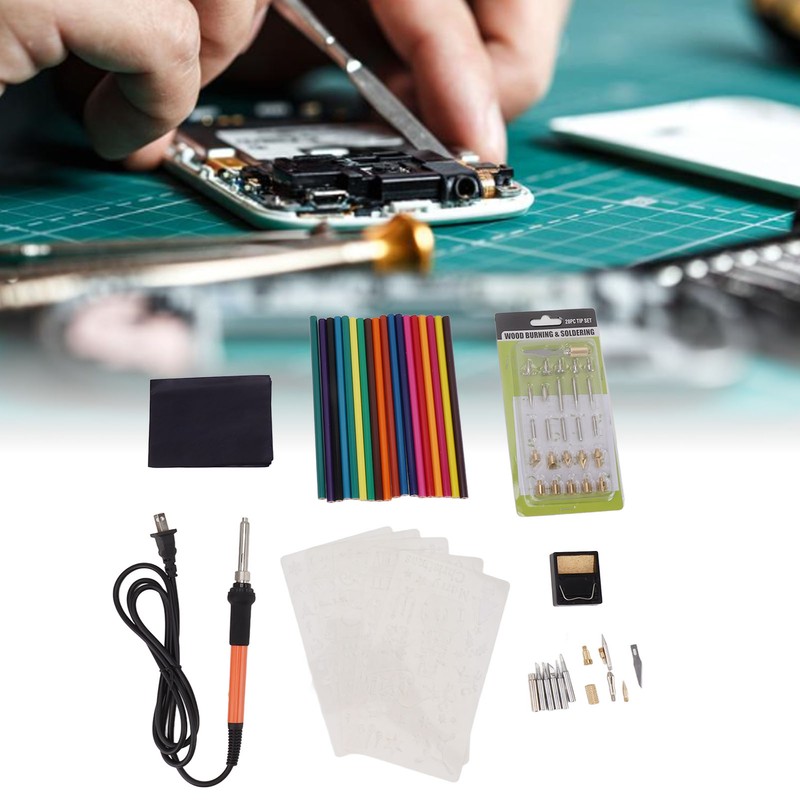 83 PCS Soldering Iron Set 60W Rapid Heating Adjustable Temperature