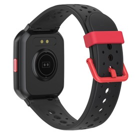 JOYELE Sport Watch Band Compatible Watch for Boys Girls, Soft Silicone Replacement Sport Strap Wristband Kids Watch (Black)