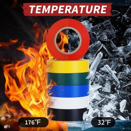 Avery Dennison Electrical Tape, General Use PVC Electric Tape, UL/CSA Listed Insulating Vinyl Tape for Electrical, Repairs, Automotive and Equipment, EE-100, 1/2 in x 20 ft, Multi Colored, 6 Rolls