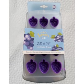 Summer Ice Cube Trays Fruit Grape Shape 2 Pk (24) Juice Soda Ice Tea Liquor Drinks