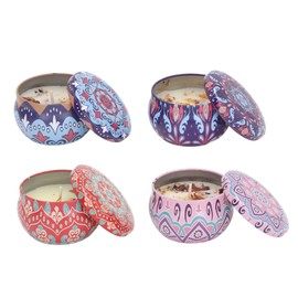Scented Candles Set Long Lasting Smokeless Soy Wax Aromatherapy Candles for Home Birthday 4 Pack
