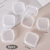 Luxiremi Small Square Clear Plastic Organizer Boxes,6pcs Mini Clear Plastic