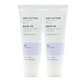 The Face Shop Air Cotton Makeup Base 35gx2 - Lavender / 더페이스샵 에어코튼 메이크업 베이스35gx2-라벤더