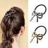 Hair Ties for Women, Bowknot Metal Hair Ties for Thick