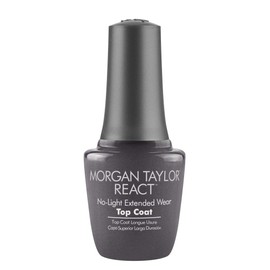 Morgan Taylor REACT Top Coat - Gelish Infused Technology for Long-Lasting Shine & Chip Resistance, No LED Light Needed, Easy Soak-Free Removal, Professional Nail Lacquer Top Coat, 0.5 oz.