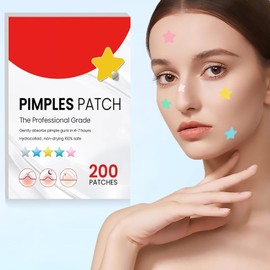 200PCS Parches para Acne, Pimple Patch, Calcomanías Ultra Finas para Cara y Piel, Parches Hidrocoloides Transparentes para Granos y Espinillas, Reducen el enrojecimiento y absorben las Secreciones
