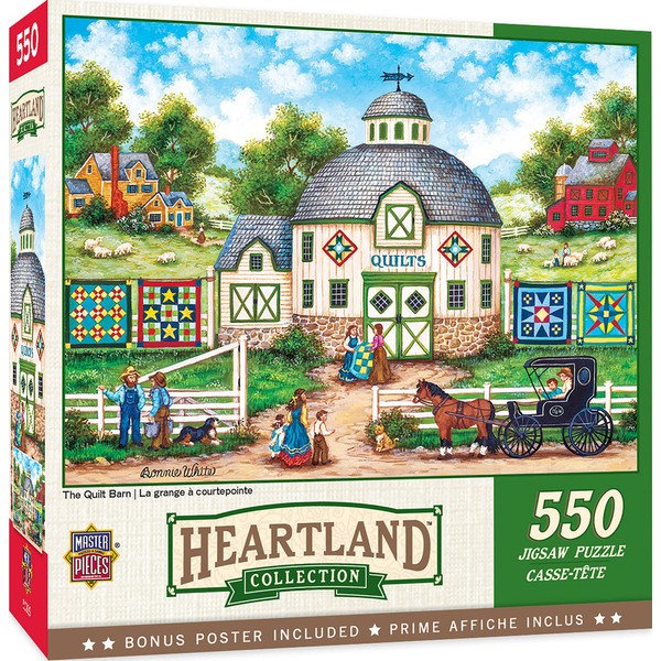 MasterPieces 550 Piece Jigsaw Puzzle for Adults, Family, Or Kids - The Quilt Barn - 18"x24"