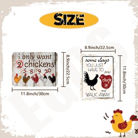 WERNNSAI Vintage Chicken Poster - 9 PCS Novelty Chicken Unframed Prints Welcome to Our Coop Vintage Wall Poster Prints for Farm Door Wall Decorations Chicken Coop Accessories Fun Hen Chicken Gifts