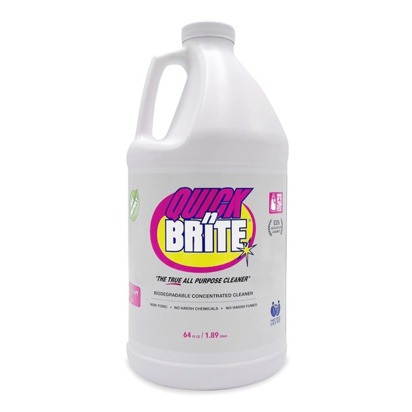 Quick N Brite Liquid Cleaner, True All Purpose Cleaner, 64 oz Cleaning Concentrate