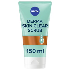 NIVEA NIVEA Derma Skin Clear Scrub (150ml), Exfoliating Face Scrub, Salicylic Acid Face Scrub Enriched with Niacinamide to Unclog Pores and Refine Skin Textures, For Blemish-Prone Skin,Packaging may vary