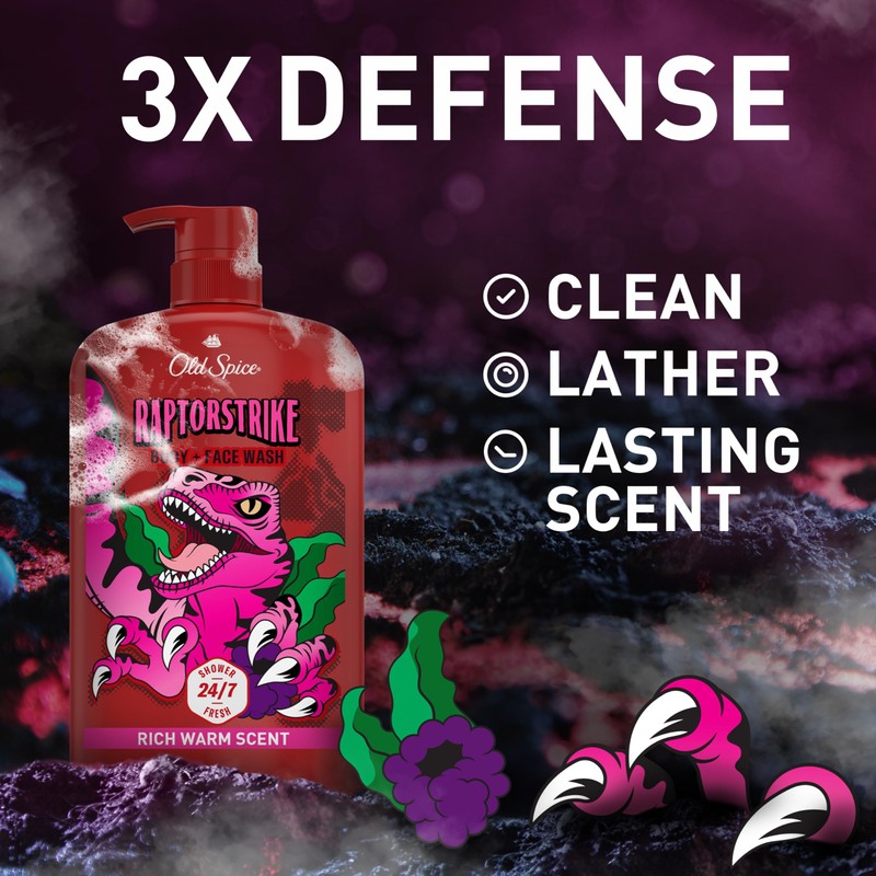 Old Spice Cleansing Body Wash for Men, 3X Defense, 24/7