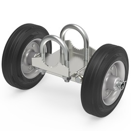 ‎Fixirons 6" Rolling Gate Wheel Carrier for Driveway Heavy Duty Steel Rolling Gate Rubber Wheel Chain Link Fence Steel Rolling Gate Helper Wheel for Swing Sliding Gate, Support up to 600lbs