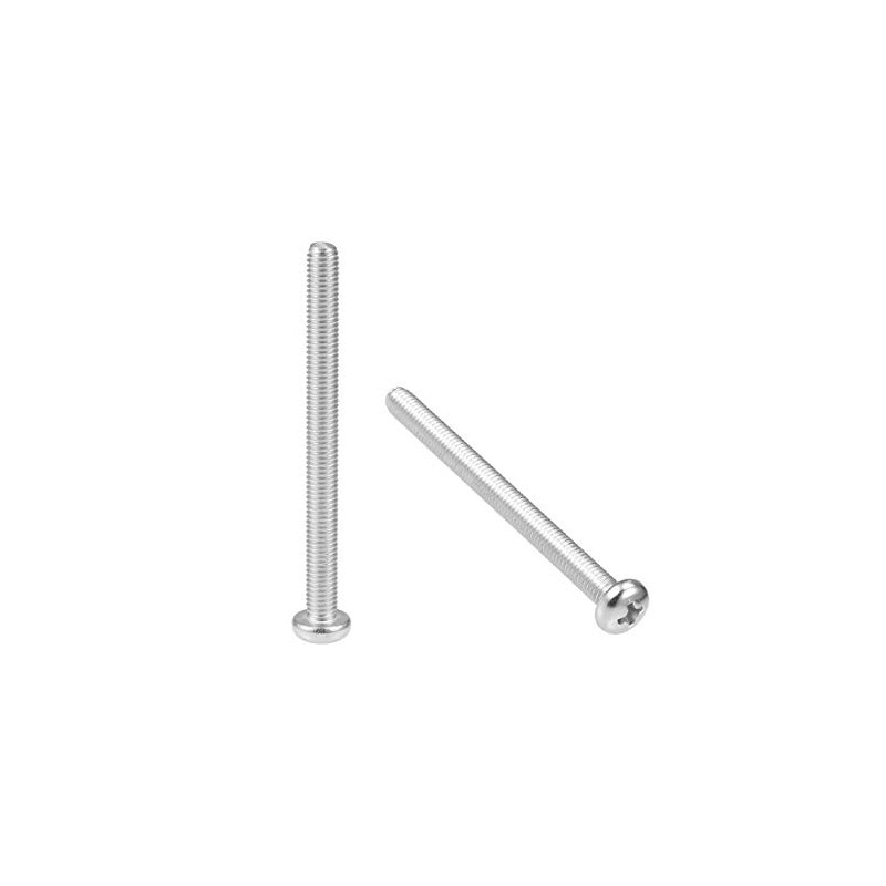 sourcing map M5x60mm Machine Screws Phillips Cross Pan Head Screw