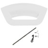 White Plastic Door Handle Lever Kit for Hotpoint Futura, C00507932,