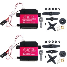 Stemedu 40KG Digital Servo High Speed Servo Motor 45 kg/cm.at (6.8V), Full Metal Gear Servo DS3240 for 1/8 1/10 1/12 Scale RC Boats and Cars (Control Angle 270°, Pack of 2)