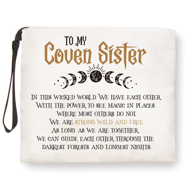 TBT Witches Gifts, Halloween Gifts for Women, Gift for Coven Sisters Makeup Bag, Best Witches Gifts for BFF Friendship Gift Sister Gift Best Friend, Sister Birthday Gifts from Sister