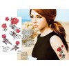 King Horse hm774 Tattoo Stickers, Rose, Letter, Regular Size, 3