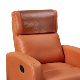 Hittun Non Slip Recliner Headrest Protector Washable Faux Leather Headrest Covers for Recliner Chair Waterproof Couch Head Rest Covers for Sofa,Furniture,Office Chair,Theater Seat