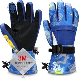 Odtmger Ski Gloves, Warmest Waterproof and Breathable Snow Gloves for Cold Weather, Fits Both Men and Women, for Parent-Child Outdoor Use