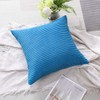 Artscope Cozy Striped Corduroy Pillow Covers Super Soft Decorative Square