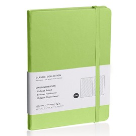 EMOMAS Lined Journal Notebook, (Grass Green), 160 Pages, Medium 5.7 inches x 8 inches - 100 gsm Thick Paper, Hardcover