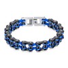 ATEIELLI Men's Bracelet Stainless Steel Two-Tone Bicycle Chain Black Bracelets