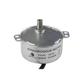 CHANCS Synchronous Synchron Motor TYD-50 12V AC 10-12RPM Flush Shaft 11mm Fixed Rotation CW Electric Motor