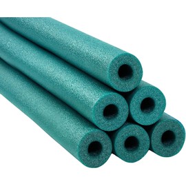 Chochkees Dark Green Pool Noodles Swimming Hollow Core Foam Tube, Floating Thick Noodles for Floating, Pool Accessories, 52" (12-Pack)
