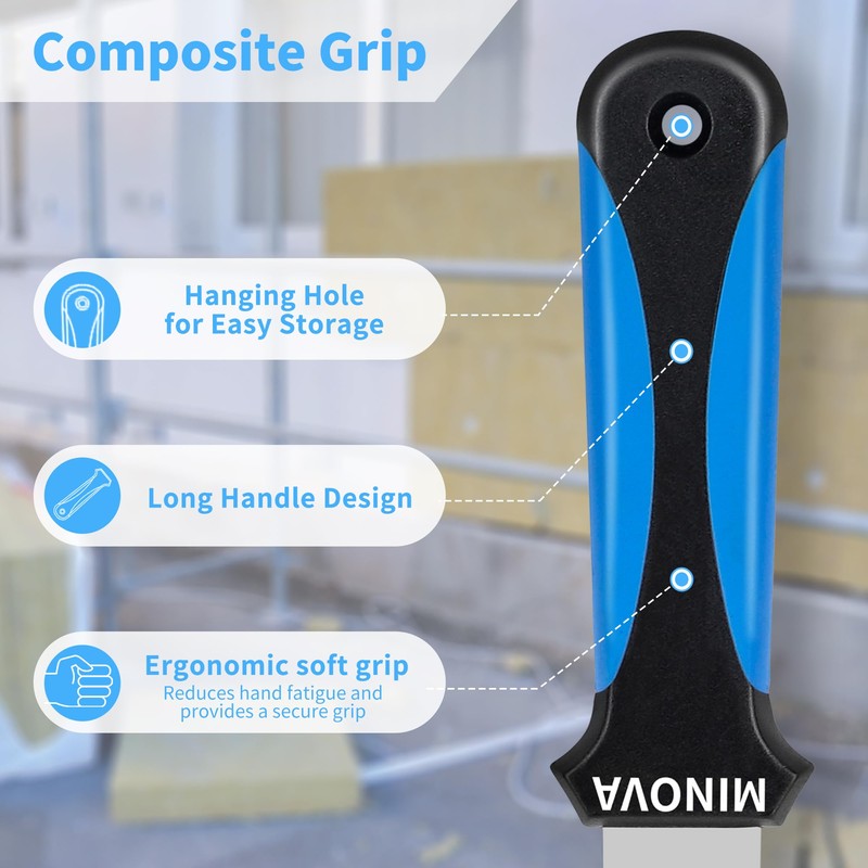 MINOVA Insulation Knife with Sheath Stainless Steel Blade 11” Double