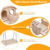 PHIEZC 5 Pack Wooden Hamster Cage Hamster Toy Guinea Pig