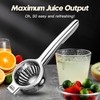 CCKO Exprimidor de limón, exprimidor manual de acero inoxidable, exprimidor
