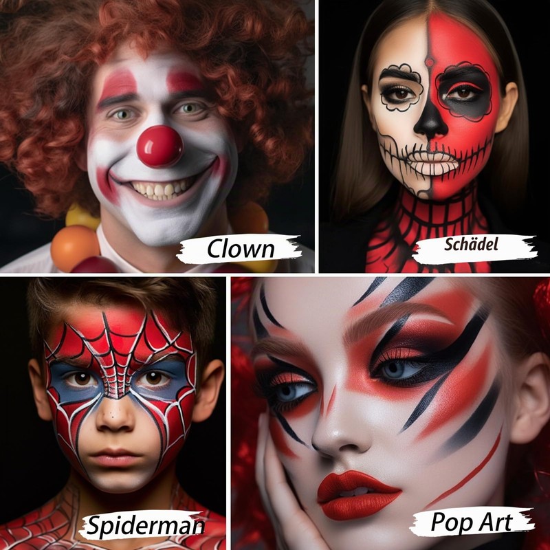 UCANBE Halloween Face Paint Red Foundation