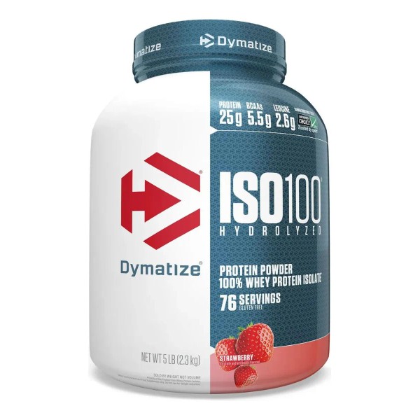 Proteina Iso 100 Dymatize Hidrolizada 2.3 kg Sabor Strawberry