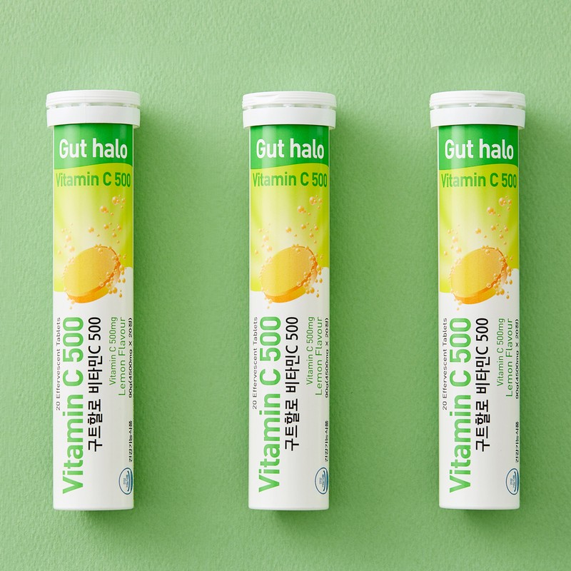 DAILYONE Guthalo Vitamin C 500 Lemon Flavored Effervescent Vitamin 4500mg