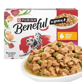 Purina Beneful with Real Chicken or Steak Flavor in Gravy Wet Dog Food Variety Pack - 5.5 oz. (Pack of 12)