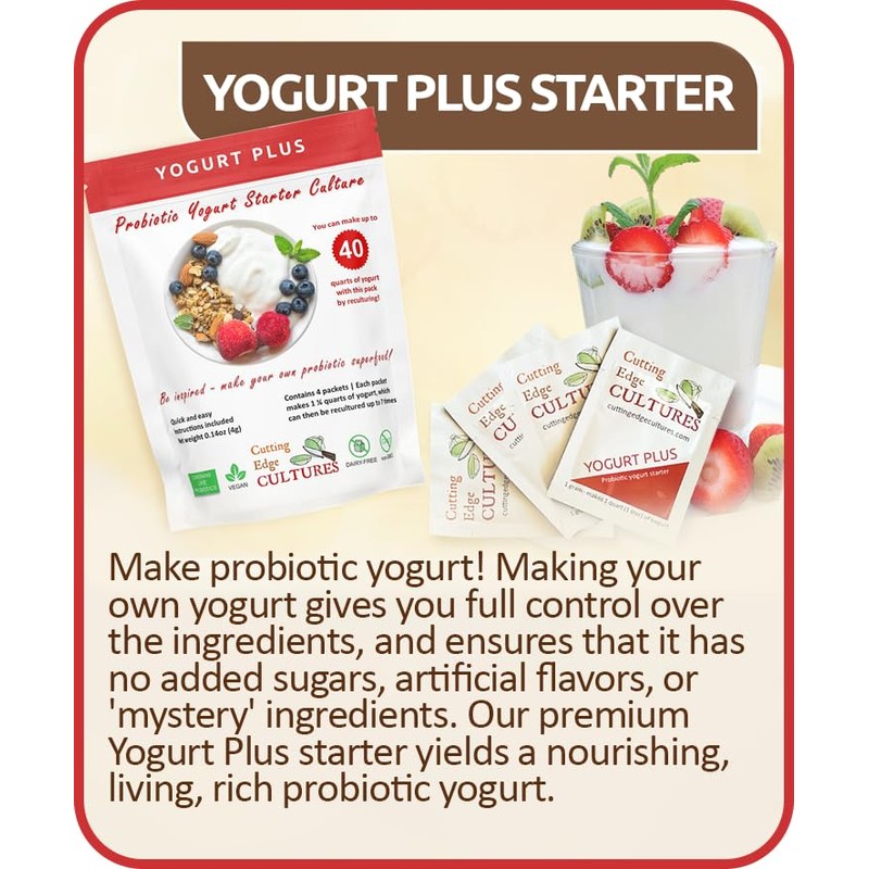 Cutting Edge Cultures Yogurt Plus Probiotic L. Reuteri B. Longum
