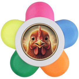 Azeeda 'Happy Chicken' Flower Shape Highlighter Pen (HL00036780)