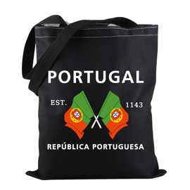 Portugal Flag Tote Bag Portugal Trip Shopping Bag for Traveler Portugal Souvenir Gift (Portugal Trip TOTE)
