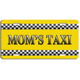 Mako Mom's taxi vanity aluminum vehicle license plate car truck SUV tag yellow
