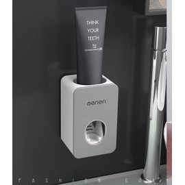 MHTECH wall-mounted toothpaste dispenser Automatic Squeezer Toothpaste Dispenser-Waterproof and dust free(gray)7x6x11cm