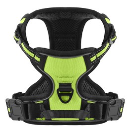 Belababy Dog Harness Small Dog, Dog Harness No Pull Adjustable Soft Padded Dog Harness with Easy Control Handle, Reflective Front Clip Dog Harness, Green S