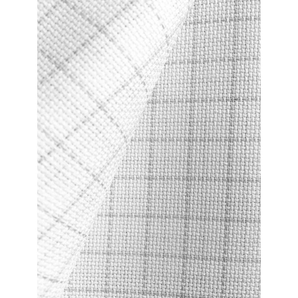 Zweigart Easy Count Aida Cross Stitch Fabric | 100% Cotton | White (28 x 25 cm, 18 ct - 7 stitches/cm)