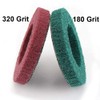 NUODUN 10Pcs 180/320 Grit Nylon Fiber Flap Disc Metal Polishing