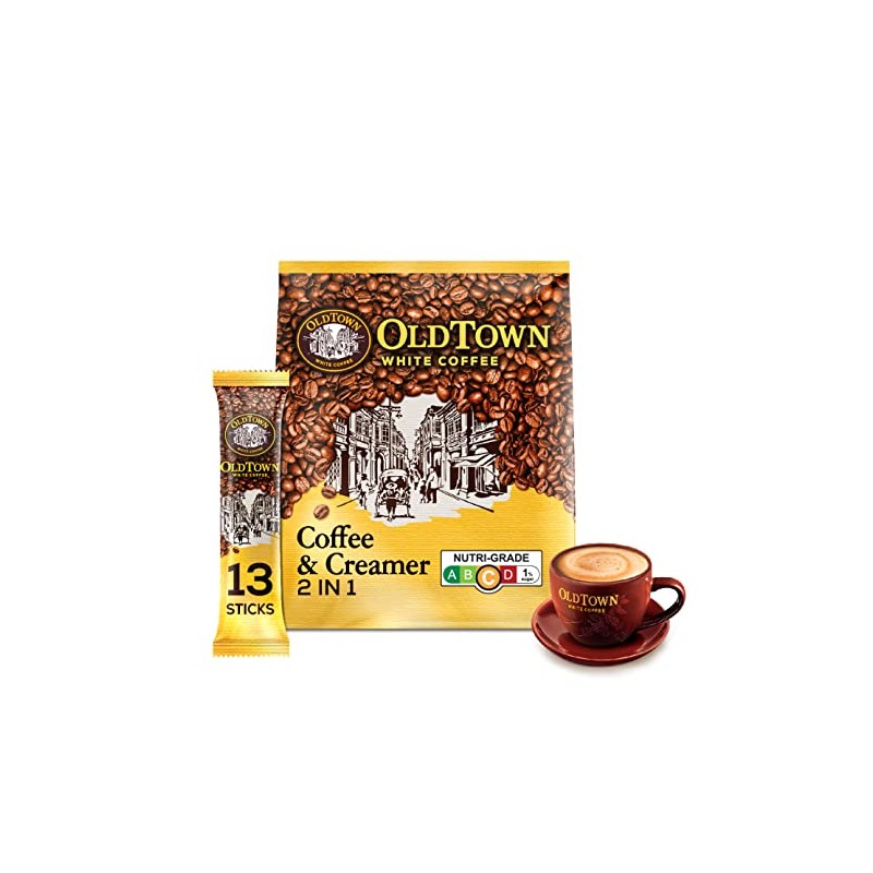 Oldtown 2 in 1 White Coffee and Creamer, 375 g