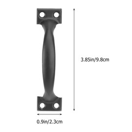 DOITOOL 10PCS Barn Door Handles Black Gate Handles for Wooden Fences 4 Inch Vintage Cabinet Handle Pull for Kitchen Cupboard Furniture Drawer Cabinet Hardware (Black,4 Inch)