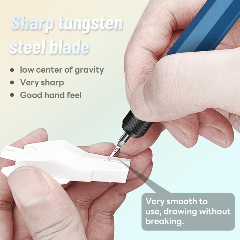 stedi Model Scriber Chisel,Tungsten steel Blades 0.15mm,for Modeling Hobby,RG Scale