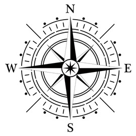 Dopetattoo 6 Sheets 6 Sheets Temporary Fake Tattoos For Men Adults Compass Rose for Marine or Nautical Also for Including in Maps Temporary Fake Tattoo For Women Neck Arm Chest For Woman